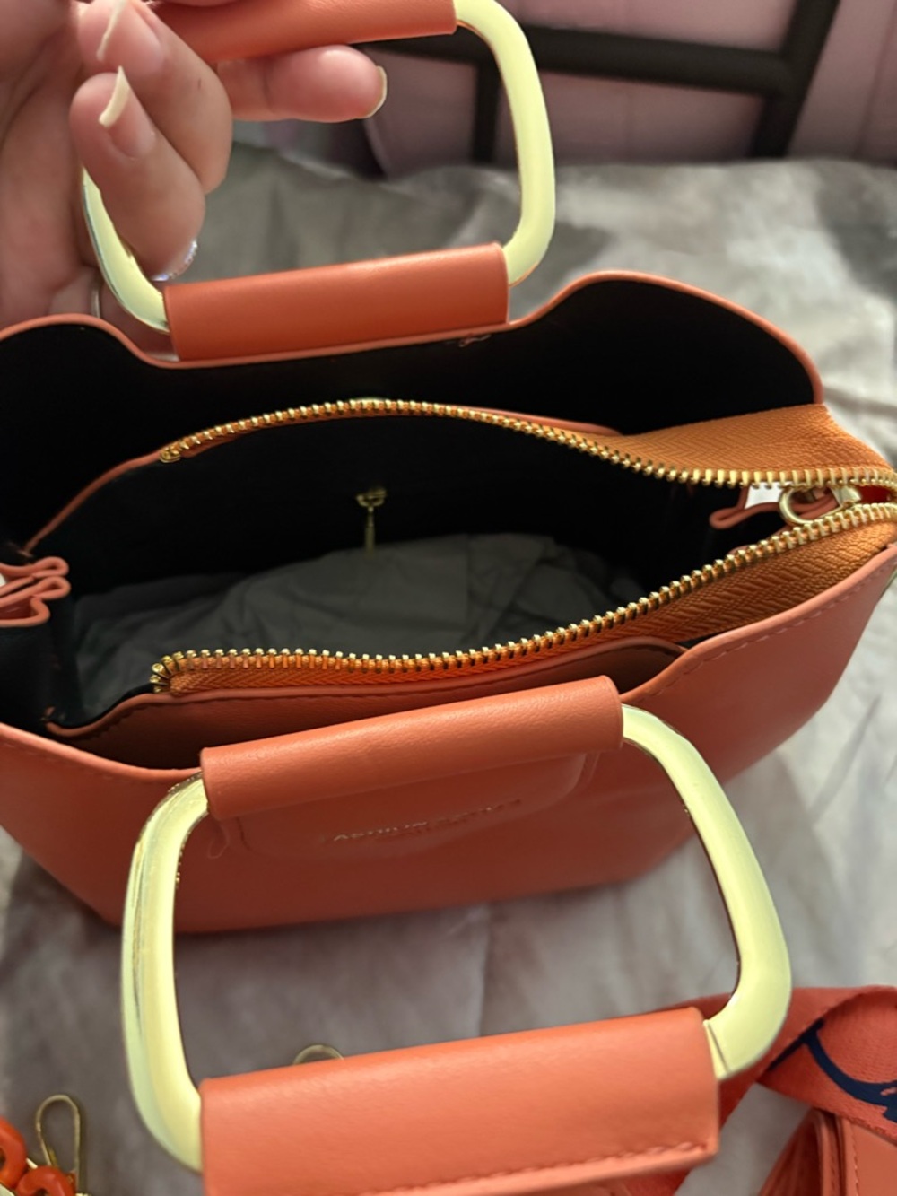 Coral Top-Handle Crossbody Bag - Picture 3 of 5